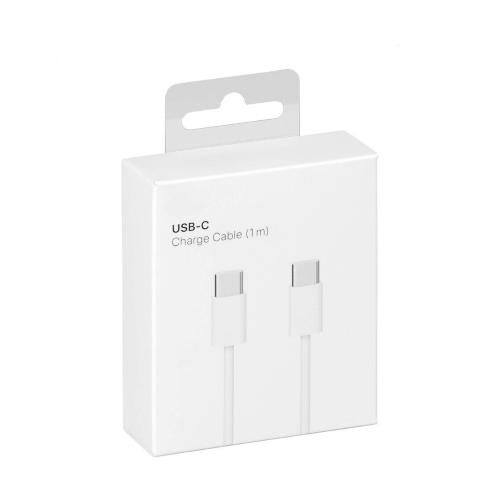 CAVO DATI RICARICA TIPO C / TIPO C 1 METRO BIANCO PER APPLE IPHONE 15/ 15 PRO/ 15 PRO MAX/ 15 PLUS/ IPAD PRO 12,9/ IPAD PRO 11 / TYPE C