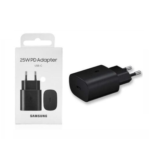 Caricabatterie Fast Charge ORIGINALE per Samsung 25W Type-C EP-TA800EBE NERO